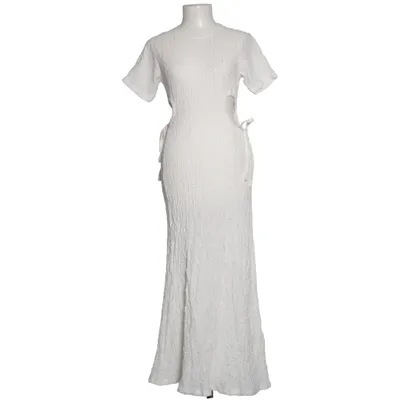 Långklänning (Vit) från Gina Tricot Bomull, Elastan, Polyamid