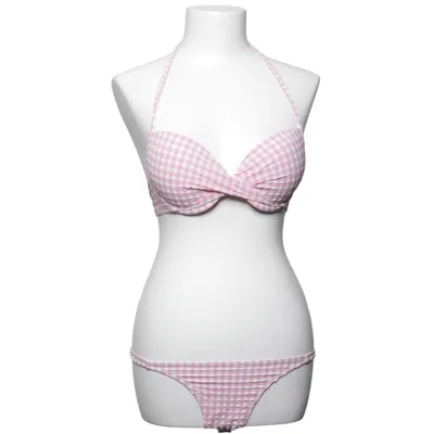 Bikini (Rose, Blanc) de KiWi Saint-Tropez Élasthane, Fibre métallique, Polyamide, Polyester