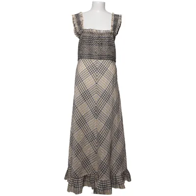 Maxikjole (Beige, Sort, Hvid) fra Ganni Bomuld, Polyamid, Polyester