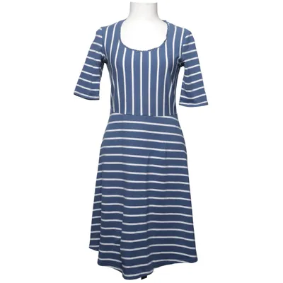 Klänning (Blå, Vit) från Blutsgeschwister Bomull, Elastan