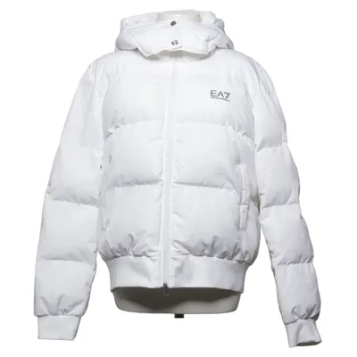 Down jacket (White) from Emporio Armani Elastane, Polyamide, Polyester