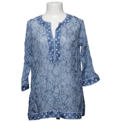 Bluse (Blå, Hvid) fra Gretchen Scott Silke
