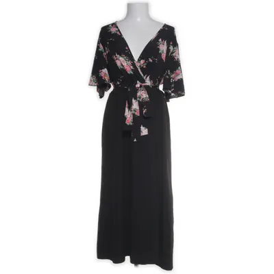 Maxi jurk (Zwart, Meerkleurig) van Shein Curve Elastaan, Polyester