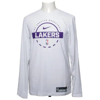 Langærmet t-shirt (Hvid, Lilla) fra Nike x NBA Elastan, Lyocell, Polyester