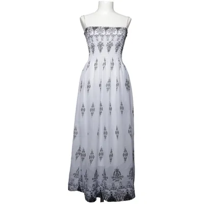 Maxi jurk (Wit, Zwart) van SHK Mode Elastaan, Polyester