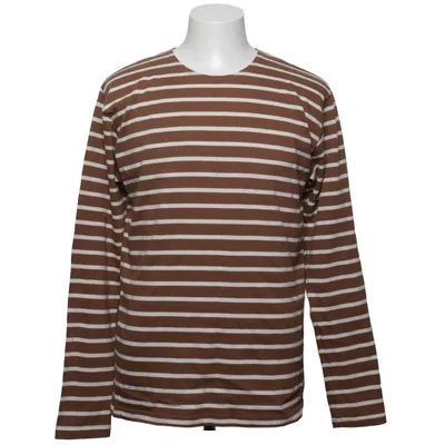 T-shirt à manches longues (Marron, Blanc) de Mads Nørgaard Coton