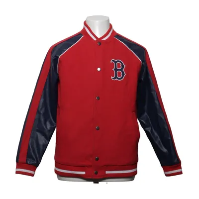 Collegejacke (Rot, Blau) von Majestic Athletic Polyester, Wolle