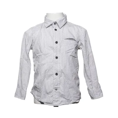Shirt (White, Black) from Kids by Lindex Cotton