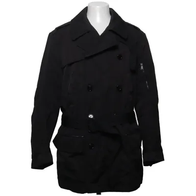 Trenchcoat (Schwarz) von Ralph Lauren Baumwolle, Leder, Polyamid, Polyester, Viskose