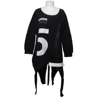 Sweatshirt (Zwart, Wit) van New Collection Katoen, Elastaan