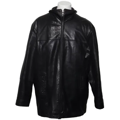 Leather jacket (Black) from Donar Leather, Polyester