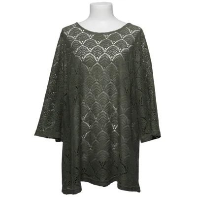 Sweater (Grøn) fra Zizzi Bomuld, Polyester