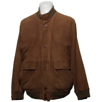 Veste en cuir (Marron) de Milestone Acétate, Cuir, Viscose