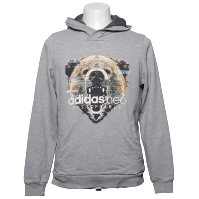 Sweat à capuche (Gris) de Adidas Neo Coton, Polyester