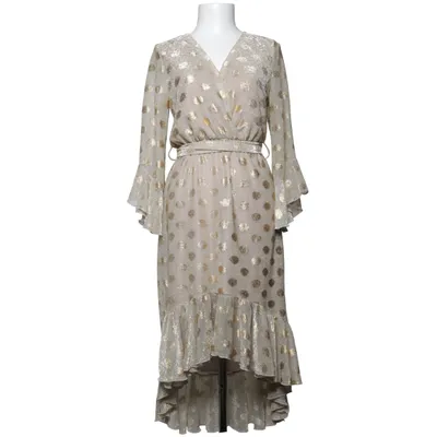 Wrap dress (Beige, Gold) from Twisted Wunder Polyester