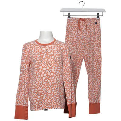 Pyjamasz (Orange, Hvid) fra Polarn O. Pyret Elastan, Økologisk bomuld
