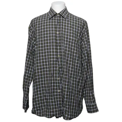 Flanellen overhemd (Groen, Blauw, Wit) van Tailor & Son Katoen