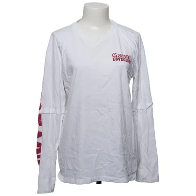 Long sleeve T-shirt (White, Red) from Ganni Organic cotton