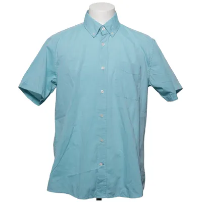 Korte mouwen shirt (Blauw) van Dressmann Katoen, Polyester
