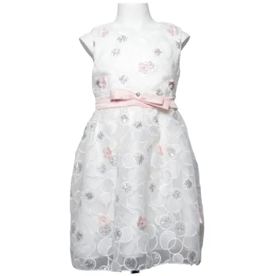 Bloemenmeisjes jurk (Wit, Roze) van Lien Katoen, Polyester