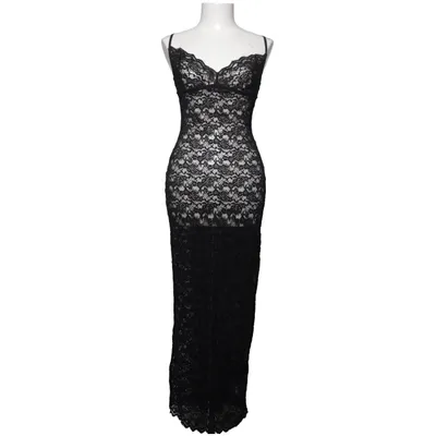 Maxi jurk (Zwart) van Edikted Elastaan, Polyester