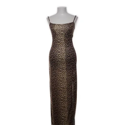 Långklänning (Brun, Svart) från Collection Polyester