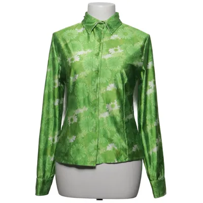 Blouse (Green, White) from Message Elastane, Polyester