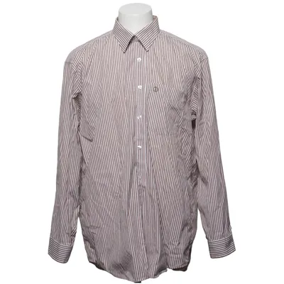 Chemise (Marron, Blanc) de Alain Delon Coton