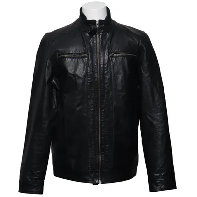 Leather jacket (Jannik) from Selected Jeans Cotton, Leather