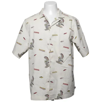 Kortärmad skjorta (Beige, Flerfärgad) från Afends Återvunnen bomull, Återvunnen polyester