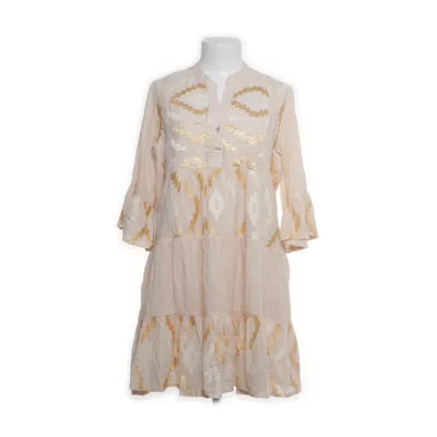 Dress (Beige, Gold) from Sumitra Cotton
