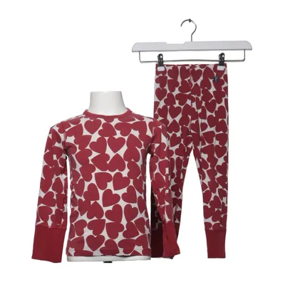 Pyjamas (Röd, Vit) från Polarn O. Pyret Elastan, Ekologisk bomull