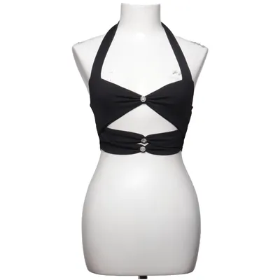 Crop top (Noir) de Do My Self Élasthane, Polyester