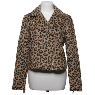Bikerjacke (Beige, Braun, Schwarz) von Ann Taylor Polyester, Wolle