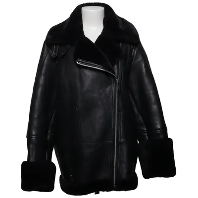 Shearling jacket (Black) from H&M Trend Polyester, Leather