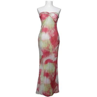 Robe longue (Rouge, Jaune, Blanc) de Shein Polyester
