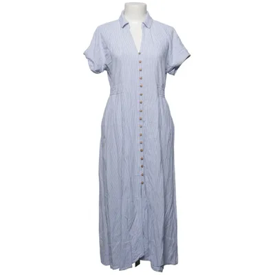 Skjortekjole (Blå, Hvid) fra Anko Linned, Viscose