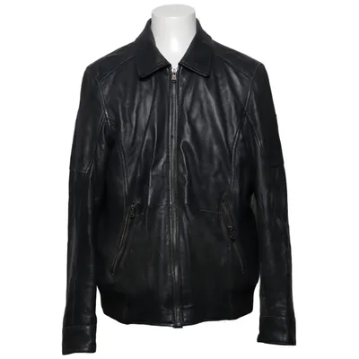 Leather jacket (Black) from Otto Kern Leather, Polyester