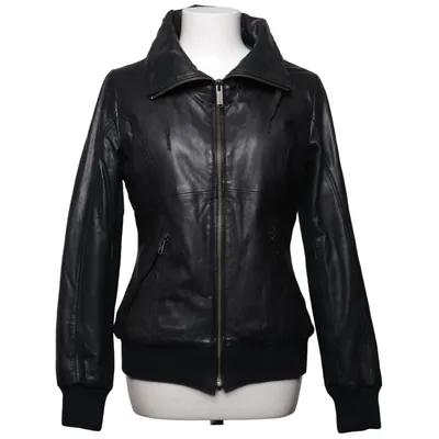 Veste en cuir (Noir) de Bomboogie Coton, Cuir, Polyester