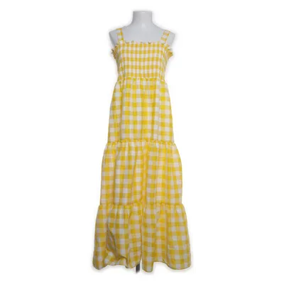 Långklänning (Gul, Vit) från Retro Elastan, Polyester