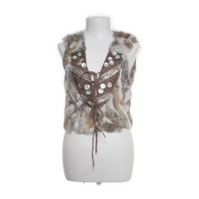 Pelsvest (Beige, Flerfarvet) fra Culture Kaninpels, Polyester
