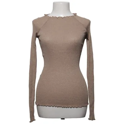 Top (Bliss Silk Ls Boatneck T-shirt) von Rosemunde Baumwolle, Metallfaser, Seide