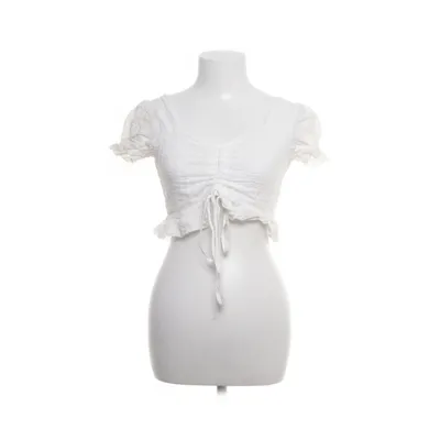 Crop top (Wit) van Romwe Katoen, Polyester