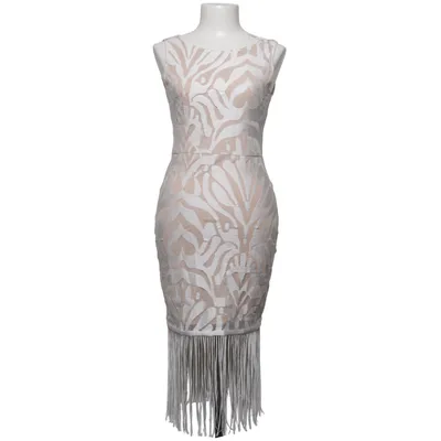 Cocktailklänning (Vit, Beige) från Emamoda Elastan, Polyester
