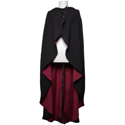 Mantle (Black, Red) from Romwe Polyester