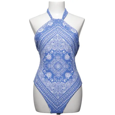 Badeanzug (Blau, Weiß) von Polo Ralph Lauren Polyester