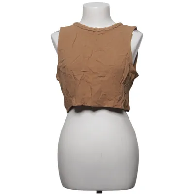 Crop top (Bruin) van Atelier Evène Linnen, Viscose
