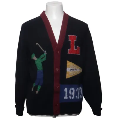 Cardigan (Blå, Flerfarvet) fra Lacoste Polyamid, Uld