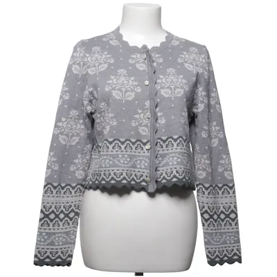 Cardigan (Grijs) van Oleana Merinowol, Zijde