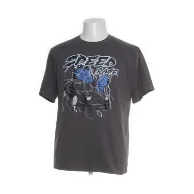 T-shirt (Grå, Flerfarvet) fra Romwe Bomuld, Elastan, Polyester